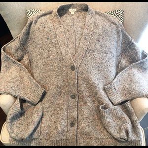 WILFRED Knit button up cardigan; loose fitting